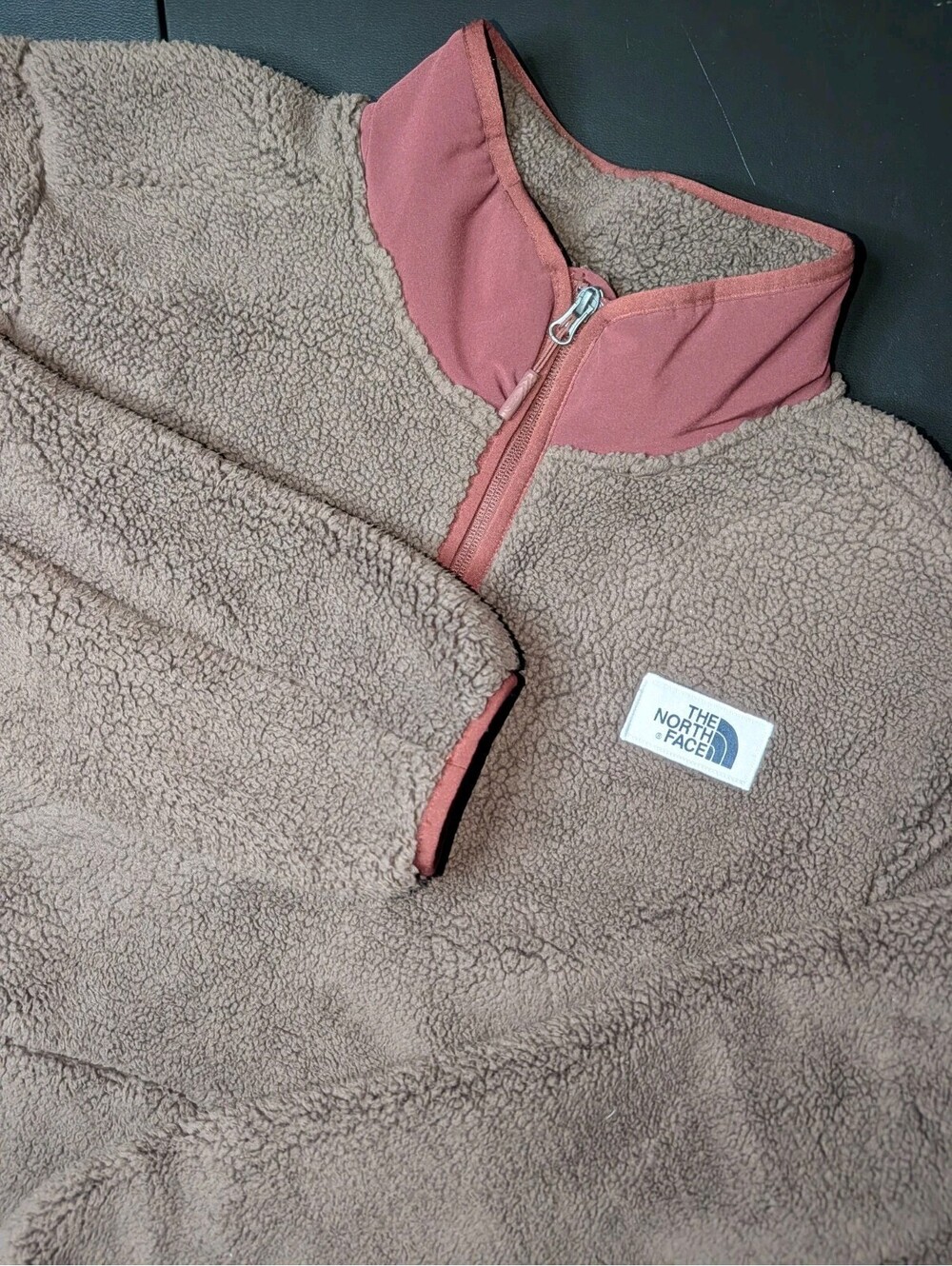 The North Face Campshire Quarter Zip Fleece Brown 2XL